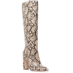 Steve Madden satellite snake skin print boots